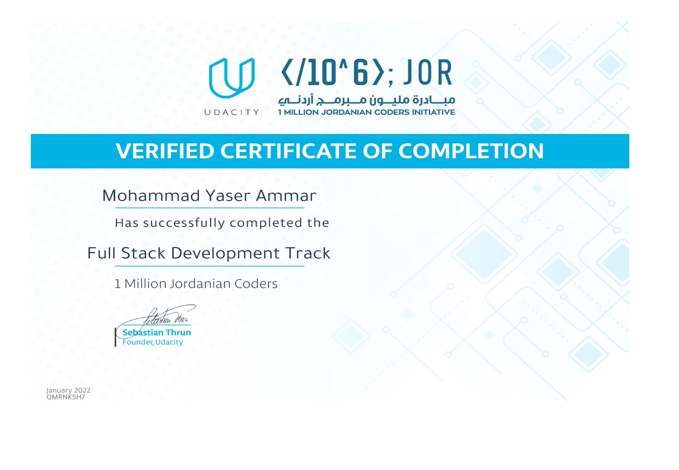 1 Million Jordanian Coders Initiative By Udacity in 2022